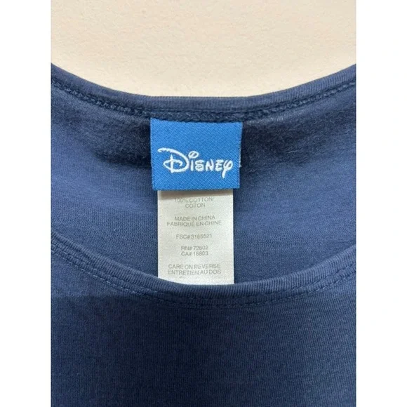 Disney Mickey Mouse Graphic Tee Navy Blue Short Sleeve Cotton Shirt Size XL - Picture 2 of 6